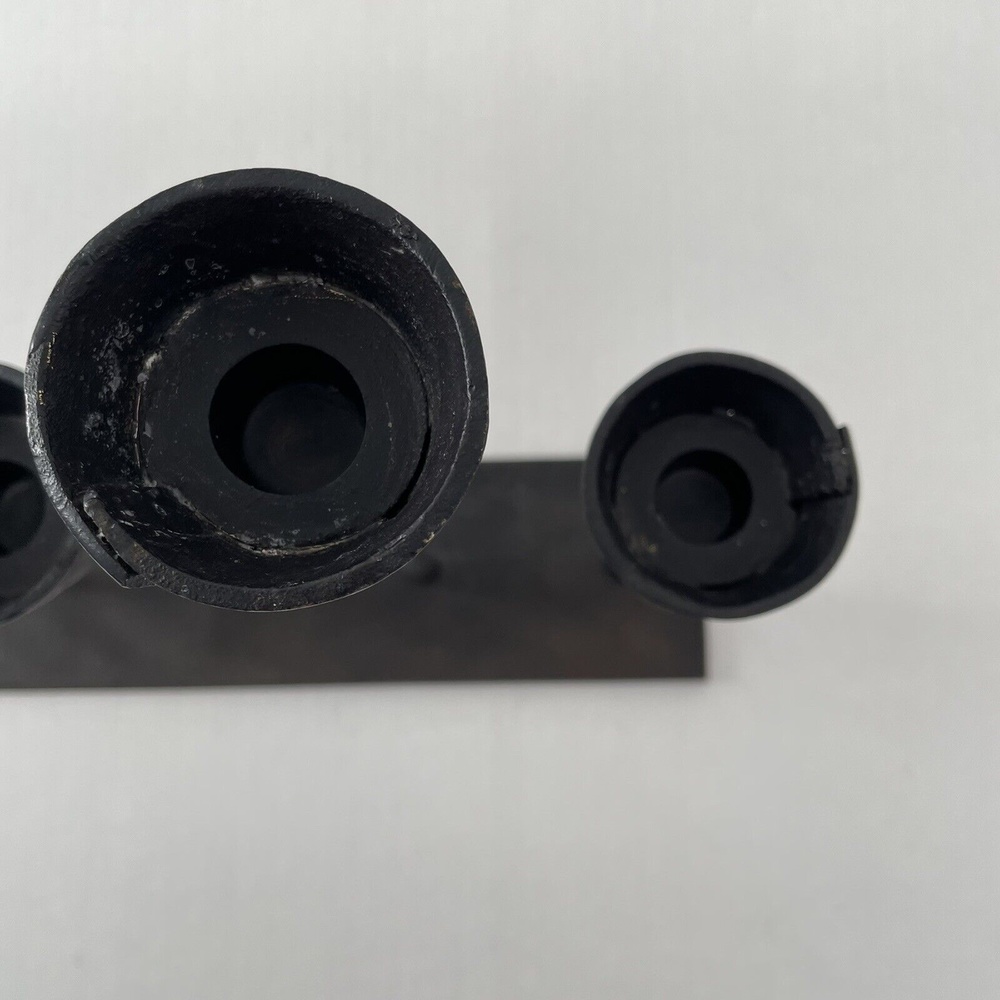Pottery Barn Rustic Petaluma Brutalist Hammered Iron Multi Taper Candle Holder - Picture 4 of 9